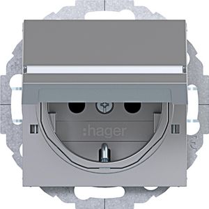 SCHUKO-wandcontactdoos, vergr., tekstv., variabele 45gr., A.