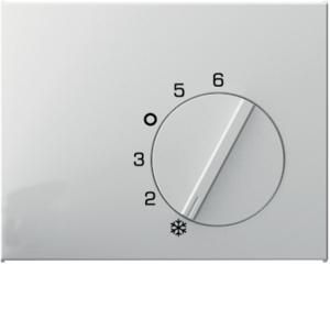 Centraalstuk regelknop kamerthermostaat polarwit glanzend