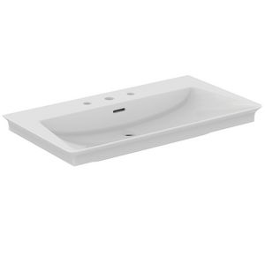 Wastafel 860x470x145mm wit 3 kraangaten overloop La Dolce Vita Vanity