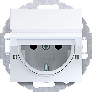 SCHUKO-wandcontactdoos, vergr., tekstv., variabele 45gr., A.