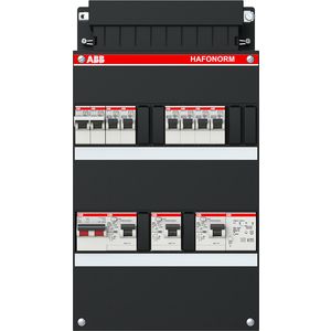 Groepenkast 6 groepen achter 3x 30mA + FT + HS 1-fase