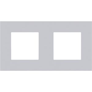 2-voudige afdekplaat hoh 71mm Pure alu grey