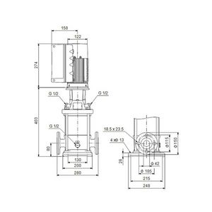 Centrifugaalpomp CRNE10-03 A-FGJ-G-E-HQQE 3x380-500 60 HZ