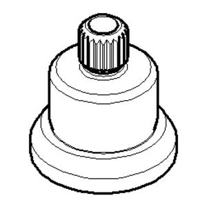 Bevestiging kapmontage 19,4x24mm chr