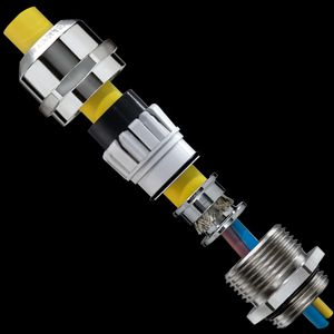 EMC-wartel, ATEX messing vernikkeld M16x1,5 doorlaat 4,5-10mm scherm 7,5mm (EMSKE16EMV-Z) VVE=50