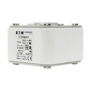Zekering hoge snelheid 700A AC 690V 200kA 3 aR IEC UL VVE=3