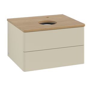 Wastafelonderkast Antao 600x360x500mm S.Grey Matt Lacquer L18051HJ