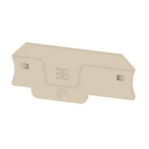 Eindplaatklemmen d. beige 66.3mm 2mm V-0 VVE=20