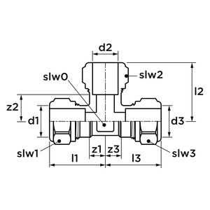 T-koppeling Super knel 22x22x22mm S1220 k/g