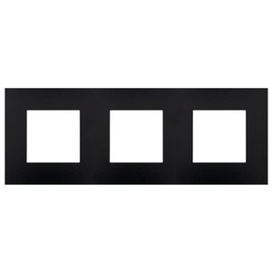 3-Voudige afdekplaat 71mm centerafst. Pure Bakelite pia