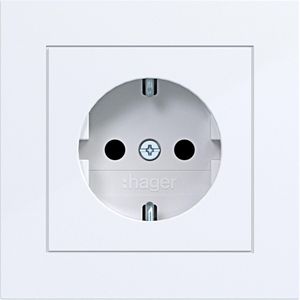 SCHUKO-wandcontactdoos met afdekking Safety Plus steekkl. A.