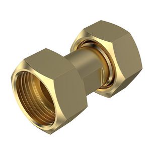 Tussenkoppeling watermeter 3-dlg DN15 3/4" wartelmoer x