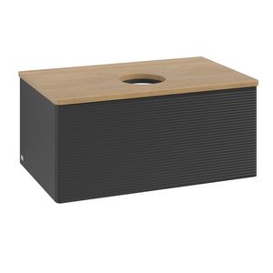 Wastafelonderkast Antao 800x360x500mm Black Matt Lacquer L30111PD