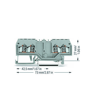 Dubbele rijgklem 1,5mm² dubbele markeringsh.mid. VVE=100