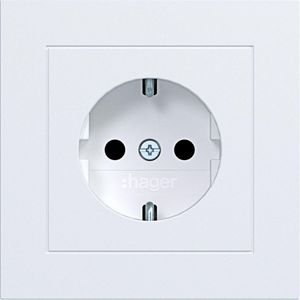 SCHUKO-wandcontactdoos met afdekking Safety Plus steekkl. A.