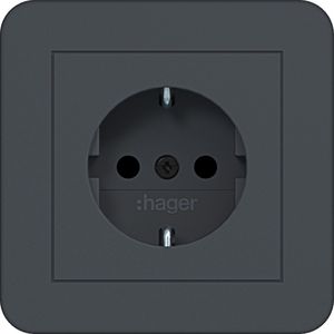 SCHUKO-wandcontactdoos met afdekking Safety Plus steekkl. C.