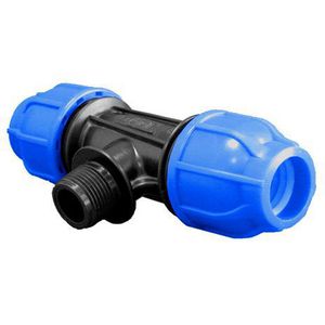 T-koppeling verlopend PP tyleen klem 25x1/2"bu.x25mm PN16