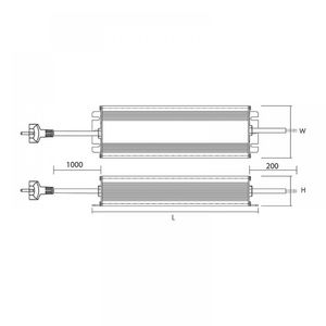 Voeding LED 24V 60W IP67 DC stekker