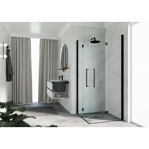 Deel rechts Y22GS hoekinstap 760-780x2000mm zwart helder glas