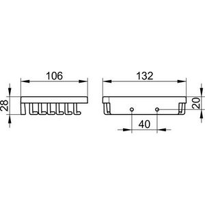 Zeepkorf afneembaar verchroomd
