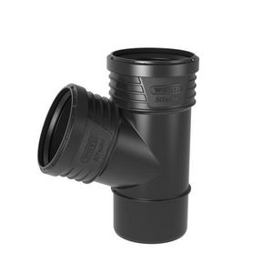 Sitech+ geluidsarm PP T-stuk 67,5° zwart 110mm