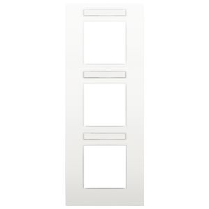 3-Voudige afdekplaat 71mm centerafst. transparant tekstv