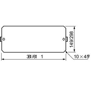 Montageplaat voor PLA behuizing 500mm 298x611mm VVE=2
