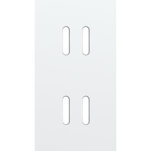 Tweevoudige afdekpl. verticaal 71mm centerafstand tweevoudig