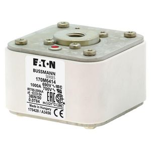 Zekering hoge snelheid 1000A AC 690V 200kA 3 aR IEC UL VVE=3