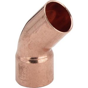 Bocht 45° 10mm roodkoper soldeer mofxspie 95040 VVE=10