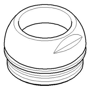 Kapje 40x13mm chr gebors.
