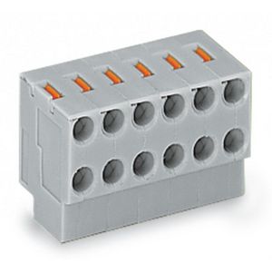 2-draads FE steker Drukknop PUSH WIRE grijs 252-157 VVE=100