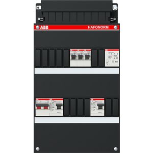 Groepenkast 3 groepen achter 2x30mA + T + HS 1-fase 1SPF006907F0122