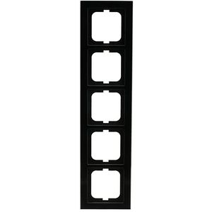 Afdekraam 5v ax-glas zwart (1725-245)