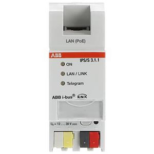 IP-interface tussen KNX- 2-30 V DC of PoE DIN-rail
