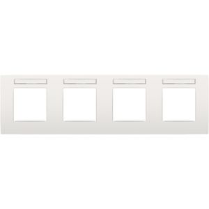 4-voudig afdekplaat hoh 71mm HOR Intense white