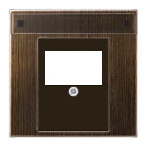 Afdekking USB+luidspr.tekstvak LS messing antiek VVE=10