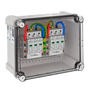 Fotovoltaische DC Stringbox 2x1 PV 2 WR-MPP 1000V DC lichtgr