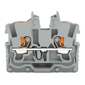 2-draads MINI-rijgklem Met Druk 1 mm² grijs 2250-301 VVE=100