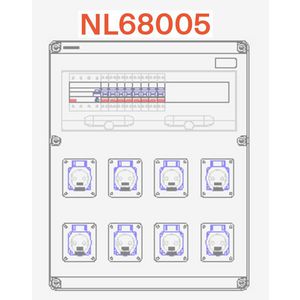 68 Q-DIN KAST 8xSCHUKO