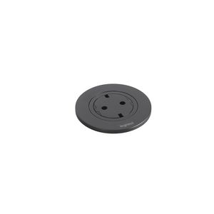 Wandcontactdoos zwart + stekker+snoer L2m. Disq60
