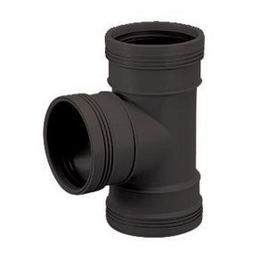 Wafix PP manchet T-stuk 88° 50mm zwart 3x mof