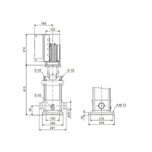 Centrifugaalpomp CRNE15-01 A-P-G-E-HQQE 3x380-500 60 HZ