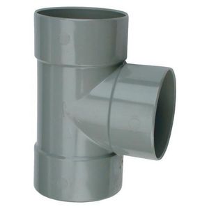 Wadal PVC lijm T-stuk 88° 75mm grijs 3x mof