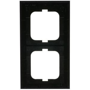 Afdekraam 2v ax-glas zwart