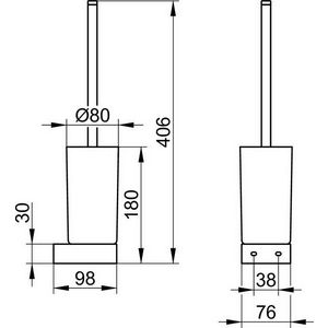 Edition 300 closetborstelgarnituur compleet chroom