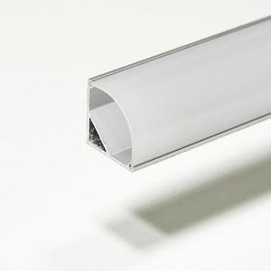 Aluminium profiel 2m Opbouw hoekprofiel rond 16mm 46291160