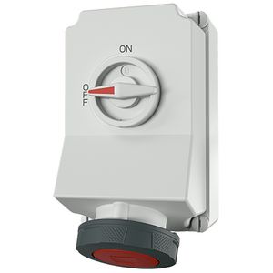 Wandcontactdoos 63A 5-polig  6H 400V IP67 DUO