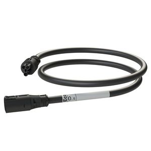 Koppelsnoer AW 0,5m 3G2,5 zwart Eca VVE=20