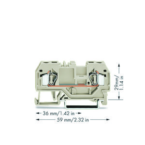 2-draads rijgklem 4mm² Ex e II 281-992 VVE=50